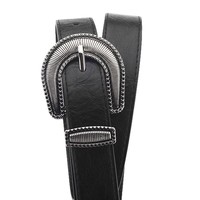 Cinturón para mujer, cinturones vintage, cinturón de PU para mujer, diseño de hebilla de metal intrincado, accesorio elegante para atuendos diarios retro y elegantes