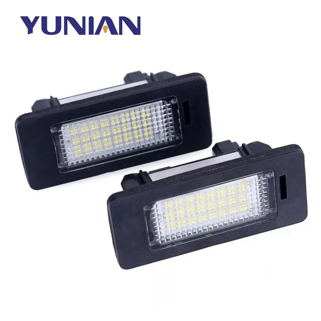 Car LED License Plate Light 6000K White No Error 24LED Number License Plate Light for Car E39 E60 E90 E91 E92 E61 E60 E70 E7