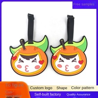 Tag Bagasi Anti-Hilang dari Karet PVC Lembut, Gantungan Koper Bergaya Lucu, Liontin Bentuk Kustom, Kartun Ramah Lingkungan