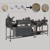 Machine de collage automatique pour base de gâteau ronde épaisse en carton, tambour à gâteau, bande de ruban en papier à bords arrondis