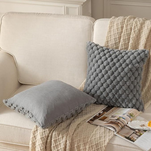 Ingrosso federa di nuovo Design tinta unita in velluto tessuto cuscino federa Jacquard <span class=keywords><strong>divano</strong></span> fodera cuscino <span class=keywords><strong>per</strong></span> il letto - Product Image 3