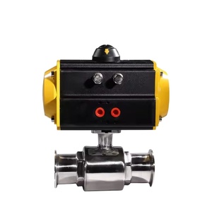 วาล์วบอลสเตนเลสแบบ Tri-Clamp สำหรับงานอาหารเกรดสุขอนามัย ทนความร้อน พร้อมตัวกระตุ้นลม  ลดราคาพิเศษ Covna B2B - Product Image 1