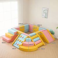 Área de Juego Interior para Educación Temprana, Tobogán de Entrenamiento Sensorial, Valla para Bebés, Paquete de Escalada
