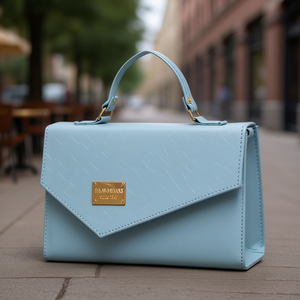 Bolso Bandolera Azul de PU para Mujer, Marca Fana, con Patrón Geométrico, Cierre de Cremallera Impermeable, para Uso Diario en Todas las Estaciones - Product Image 2