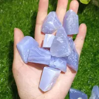 Cristalli a forma libera di agata di pizzo blu pietra preziosa curativa naturale cristalli a forma libera di agata di pizzo blu lucido per decorazione e regalo