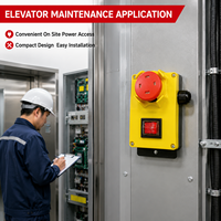 Boîtier d'inspection compact pour ascenseur FR PC avec prise industrielle et interrupteur à bascule pour équipement d'entretien d'ascenseur