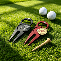 Alat Perbaikan Divot Golf Ramah Rumput, Set Alat Divot Golf Logam Magnetik Anti Lengket di Permukaan Rumput