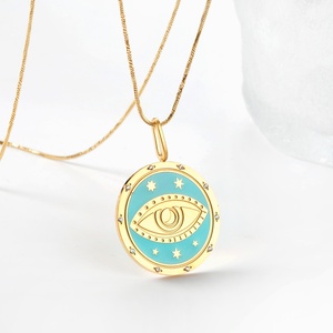 Collares de Acero Inoxidable con Colgante de Sol y Luna, Chapados en Oro de 18k, Resistentes al Deslustre y al Agua, para Mujer - Product Image 6