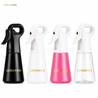 Bouteille pulvérisateur à pression continue en plastique transparent noir mat et blanc, pour salon de coiffure, nettoyage, pulvérisateur haute pression, maison, jardin, bouteilles de 300 ml