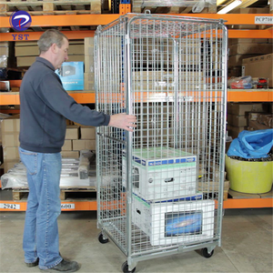 YST fabrika kaynağı endüstriyel lojistik katlanabilir çelik metal kargo depolama haddeleme kafes arabaları - Product Image 4