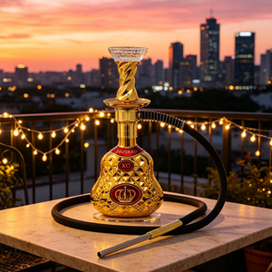 Wholesale Luxury Portable XO Crown Gold Plated Shisha Set 35CM Resin Shisha <b>Hookah</b> Set Arabic Glass <b>Hookah</b> <b>Hookah</b> Pen In Stock - Product Image 3
