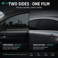 Película Transparente Negra para Ventanas, 3mil, Tinte para Vidrios de Auto, Privacidad, Rechazo de Calor, UV 99%, Película Automotriz Magnetrónica, Venta al Por Mayor