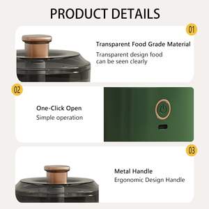 เครื่องบดเนื้อพลาสติก350มล. พร้อมใบมีดสแตนเลสเครื่องทำอาหารไฟฟ้าขนาดเล็กระบบชาร์จ USB ได้ - Product Image 4