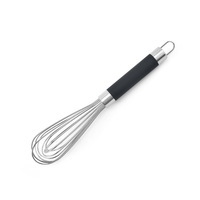 Ensemble de fouets manuels écologiques en acier inoxydable, batteur à œufs, fouet à ballon, fouet à fil, poignée TPR, prise en main souple, pour la pâtisserie, le lait, compatible four