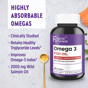 Customized Ingredients Fish Oil Supplement Heart Joint Skin Support for Women and Men 180 Softgels Fish Oil Softgels - Product Image 5