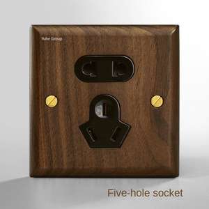 European wooden socket <b>retro</b> switch <b>wall</b> electrical home switch <b>light</b> socket - Product Image 5
