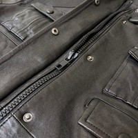 Nouvelle Veste en Cuir Véritable de Mouton pour Femme, Col Montant, Coupe Irrégulière, Multi-Poches, Taille Élastique, Vêtement d'Extérieur