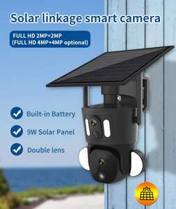 Ubox OEM baja potencia 4K 4MP inalámbrico alimentado por energía Solar CCTV sistema de cámara al aire libre impermeable 4G <span class=keywords><strong>tarjeta</strong></span> Sim red PTZ cámara de doble lente - Product Image 3
