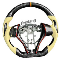 Volant de voiture en cuir à trois branches en fibre de carbone pour Nissan Teana, Duke, X-Trail – Modèle modifié