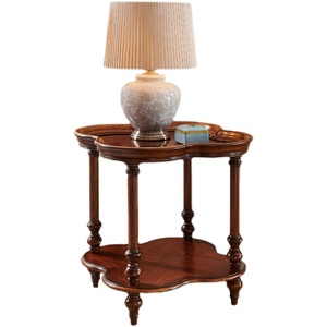 Bàn Góc Cổ Điển Bằng Gỗ Nguyên Khối Kiểu Mỹ Bàn Cạnh <span class=keywords><strong>Sofa</strong></span> Châu Âu Bàn Cạnh Nhỏ Đơn Giản Cho Phòng Khách - Product Image 1