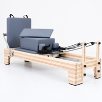 Reformer de Pilates en chêne rouge massif, équipement de Pilates en bois de qualité supérieure, machine de fitness commerciale pour studio professionnel