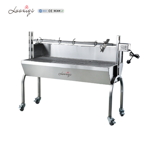 LUOQI Gril à gaz commercial mobile en acier inoxydable certifié CE Machine à barbecue de luxe pour l'extérieur durable Rôtissage de porc <span class=keywords><strong>Style</strong></span> moderne - Product Image 3