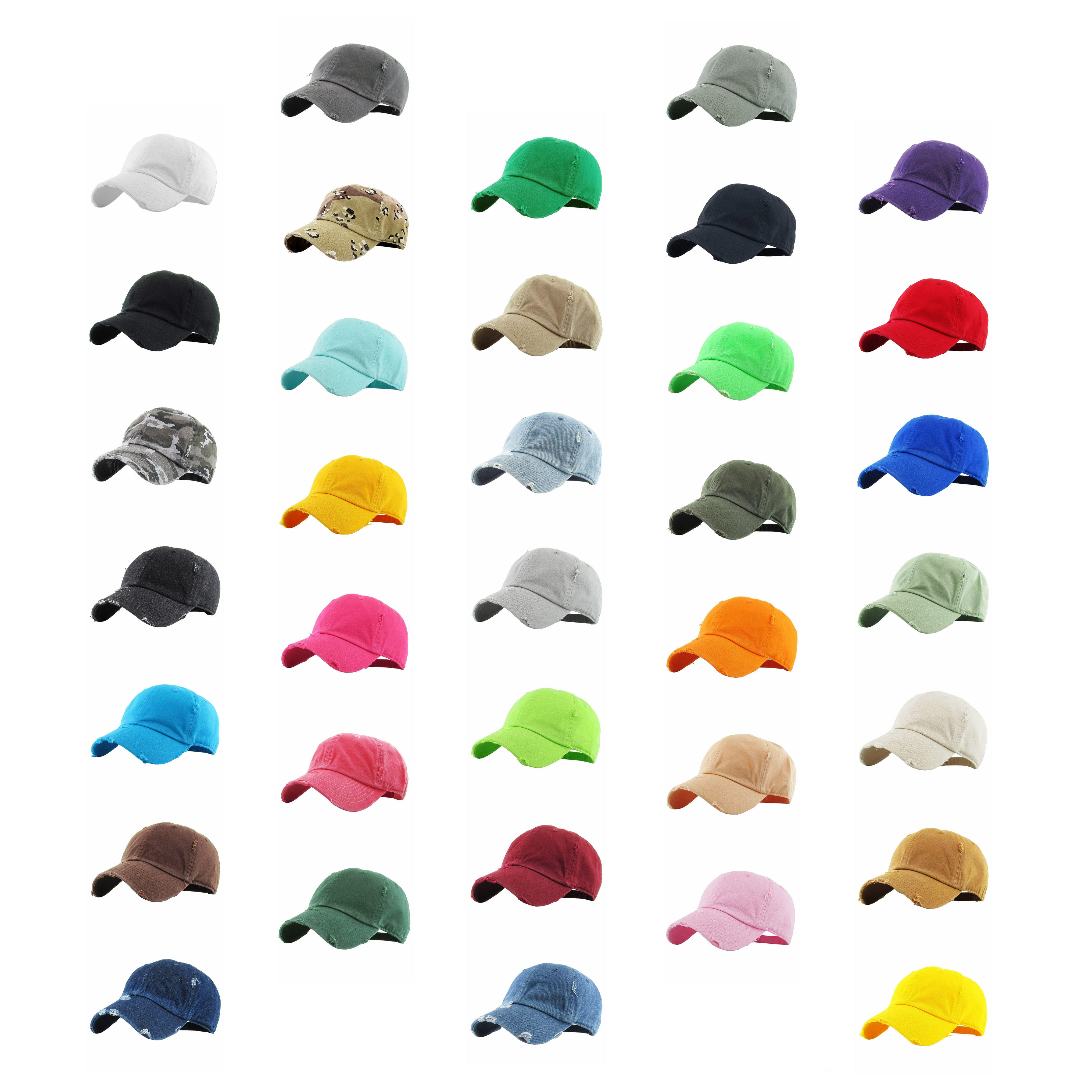 Customized Cheap Vintage Washed Distressed Denim Embellished Cotton Golf Dad Hats Plain Baseball Cap For Men And Women 