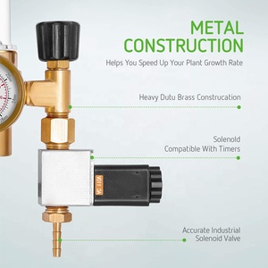 Hidroponik <span class=keywords><strong>co2</strong></span> regülatörü ile yüksek kaliteli solenoid valf yeşil ev bitkisi için - Product Image 2