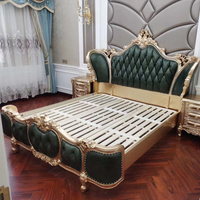 Lit en bois massif au style américain, pour salon et salle de mariage, 2020