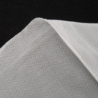 Entoilage élastique thermocollant 100 % polyester tricoté circulaire, toucher doux, largeur 150 cm pour vêtements