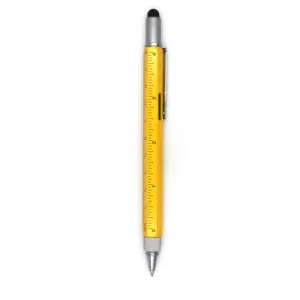 New technology multifunctional metal ballpoint pen with scale and screwdriver