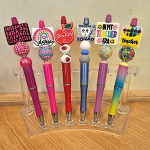 Fast Shipping Food Grade Jewelry Pens Keychain Making DIY Spacer Heart <strong>Silicone</strong> <strong>Bead</strong> 15mm - Product Image 6