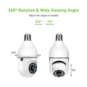 Camera bóng đèn Wifi V380, camera an ninh PTZ CCTV IP, xoay 360 độ, âm thanh hai chiều, phát hiện chuyển động người bằng AI, sử dụng trong nhà, cảm biến CMOS - Product Image 5