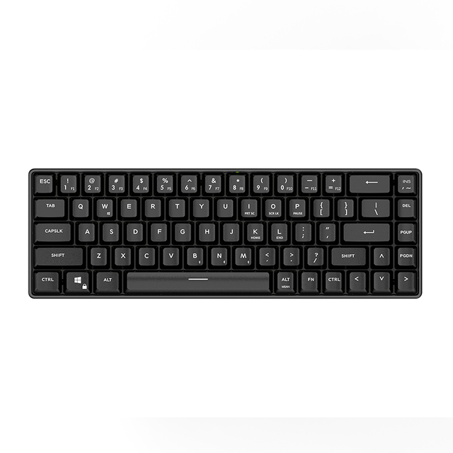 68 Keys Wired Mechanical 60 Percent Keyboard Black RGB Luminous Gaming Keyboard