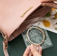 Sacs à fermeture éclair en PVC/EVA transparent givré avec logo imprimé personnalisé, design recyclable pour l'emballage de bijoux et de montres, accessoires pour boucles d'oreilles