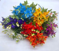 Petit bouquet de lys multi-têtes en pot, fleurs artificielles, décoration intérieure, photographie, plantes artificielles, fait main, DIY, mariage, nouvel an