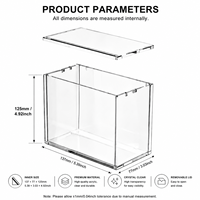 Boîte de présentation en acrylique magnétique personnalisée, écologique, scellée, pour jeu de cartes Paradox Rift, avec couvercle aimanté puissant, anti-jaunissement, transparente XC