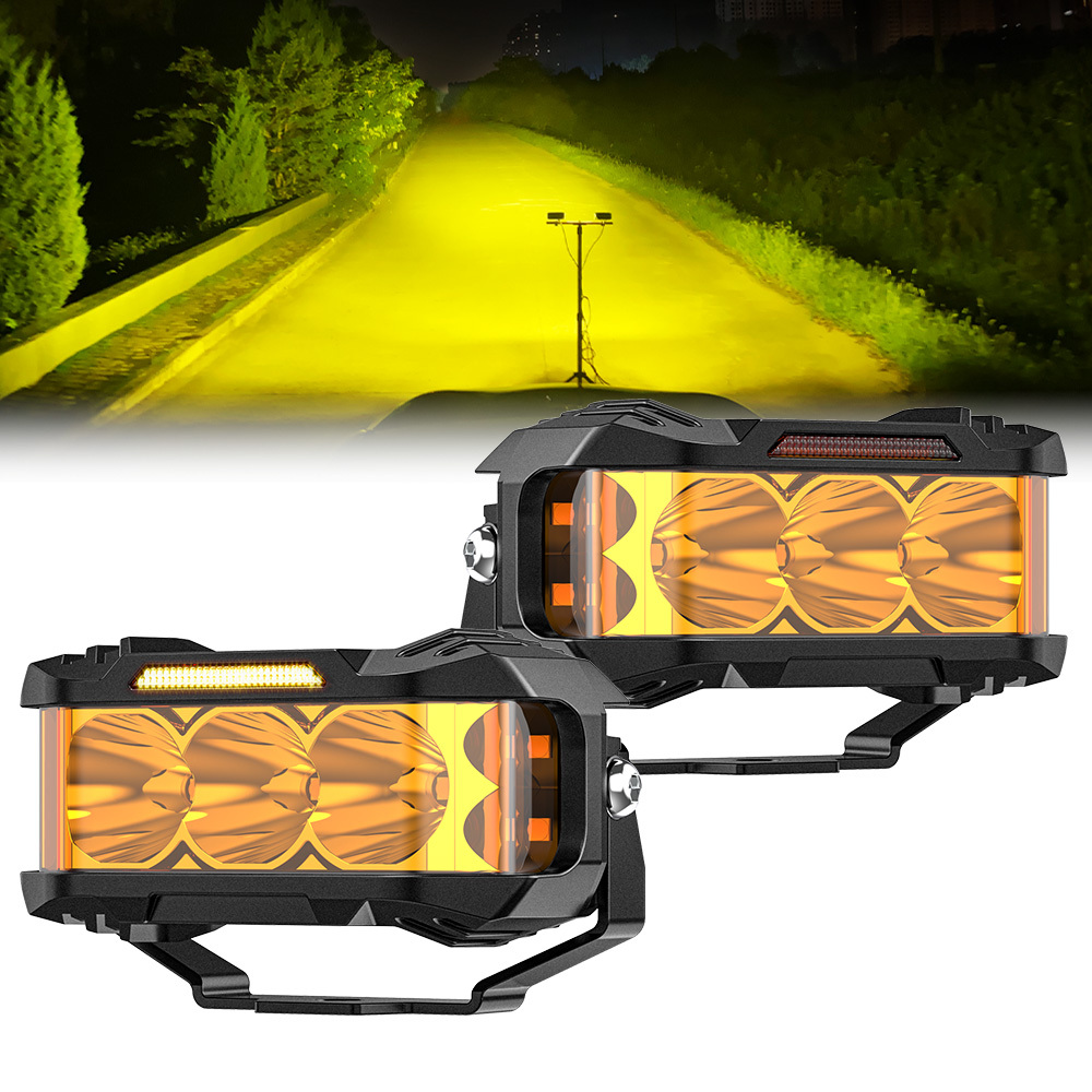 5 Inch White Yellow LED Work Light for Offroad Truck Heavy Duty 70W Spot Beam DRL New Condition Pod Lights for UTV 4X4 Trucks