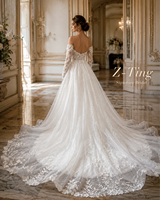 Robe de mariée sirène grande taille illusion épaules dénudées, décolleté cœur, avec appliques en dentelle ivoire, pour les acheteurs de boutiques de mariage, sur mesure
