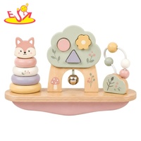 Wooden Butterfly Shape Sorting Xylophone Toy Music Instrument With Geometric Shape Matching Blocks Pastel Colors W07C115B