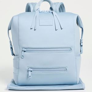 Bolsa de Viaje Personalizada Azul para Bebé, de Neopreno, Estilo Bohemio, Impermeable, con Cambiador y Correas para Cochecito - Product Image 1