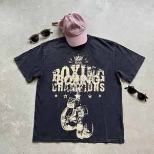 T-shirts pour hommes personnalisés de haute qualité respirant 100% coton Streetwear dans un motif imprimé de style Hip Hop - Product Image 3