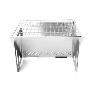 Réchaud pliant portable pour pique-nique en plein air, équipement de camping, grille en acier inoxydable, mini barbecue au charbon de bois - Product Image 1