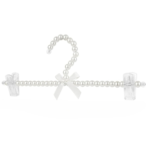 Cintres pour pantalons en perles <span class=keywords><strong>Porte</strong></span>-vêtements en plastique avec nœud papillon avec organisateur à clips pour ranger les robes Chemises Pantalons Jupes dans le placard des chambres à coucher - Product Image 5