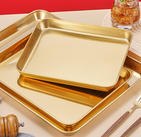Plateau de service en acier inoxydable 304, plat en métal, assiette à dîner, plat décoratif moderne pour la cuisine, le restaurant, les fêtes, les mariages, la vaisselle de table