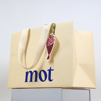 Sac en papier de luxe personnalisé avec logo imprimé pour cosmétiques, cadeaux et shopping, avec poignée, en papier couché