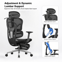 Fauteuil de bureau ergonomique de luxe contemporain en maille à dossier haut, avec accoudoirs 3D en PU, réglable et pivotant, idéal pour les dirigeants et les ateliers - Vente en gros
