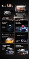 Nouveau drone pliable M6s sans balais avec double caméra HD 4K, WiFi, photographie aérienne professionnelle, éclairage spectaculaire.