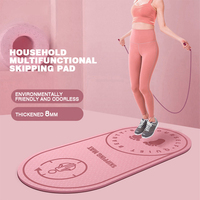 Tapis de corde à sauter ovale TPE, amortissant silencieux, antidérapant et portable, tapis fitness pour maison et appartement