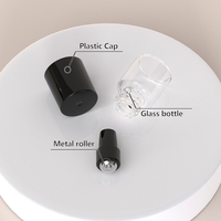 Mini flacon de parfum roll-on en verre transparent 1 ml 2 ml, atomiseur d'échantillon, conteneur cosmétique rechargeable pour huiles essentielles et parfums